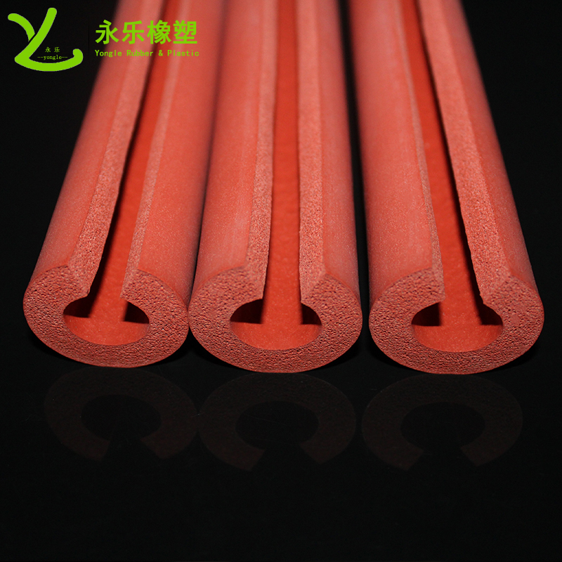 開口發(fā)泡硅膠管，耐高溫發(fā)泡硅膠管，保溫發(fā)泡硅膠管，隔熱發(fā)泡硅膠管