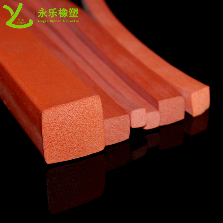 擠出硅膠密封條，耐高溫發(fā)泡硅膠條，阻燃硅膠發(fā)泡條