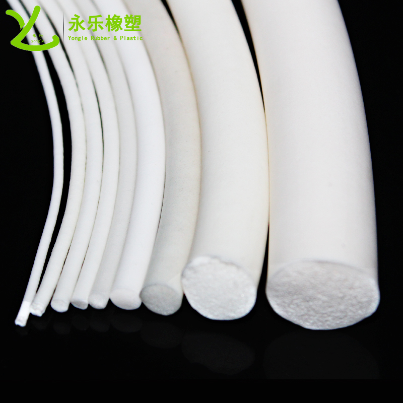 白色發(fā)泡硅膠條，無鹵發(fā)泡硅膠密封條，防水發(fā)泡硅膠密封條