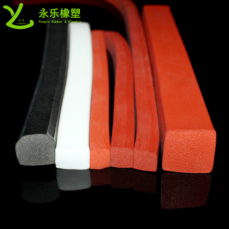 擠出防撞發(fā)泡硅膠條，阻燃發(fā)泡硅膠條，無(wú)氣味門(mén)窗發(fā)泡硅膠密封條