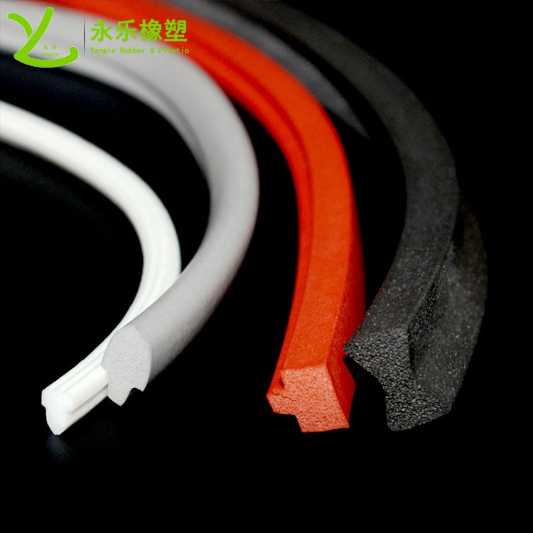 擠出發(fā)泡密封條，定制硅膠發(fā)泡密封條，耐高溫發(fā)泡硅膠密封條