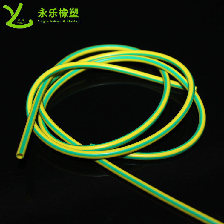 阻燃硅膠管，雙色阻燃硅膠管，黃綠絕緣硅膠管