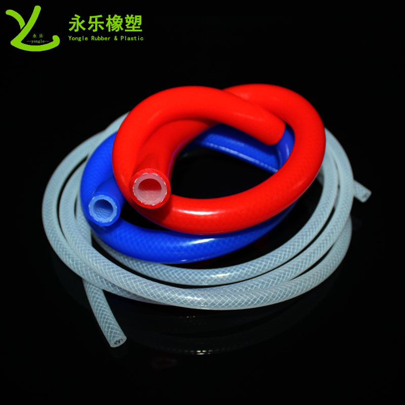 濱海新硅膠編織管，鉑金編織硅膠管，耐壓編織硅膠管，食品級(jí)編織硅膠管