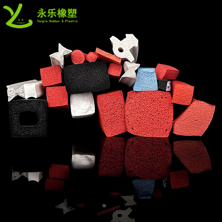 擠出發(fā)泡硅膠條，防水發(fā)泡硅膠條，耐高溫發(fā)泡硅膠條