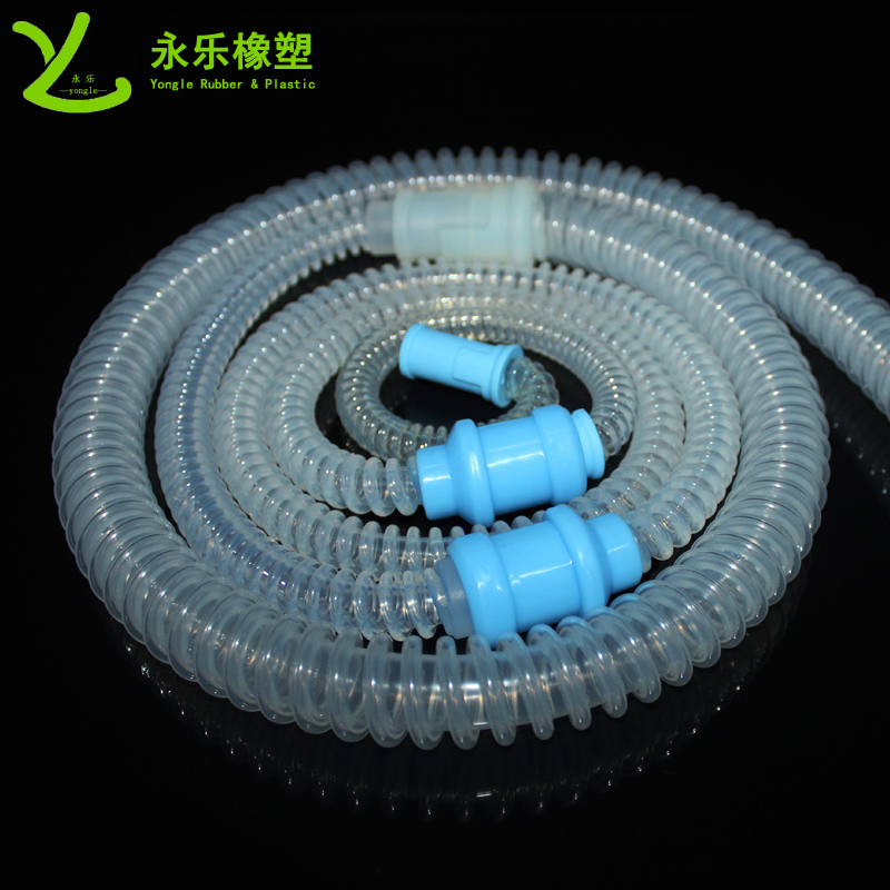 呼吸機(jī)硅膠波紋管，透明硅膠波紋管，擠出波紋硅膠管