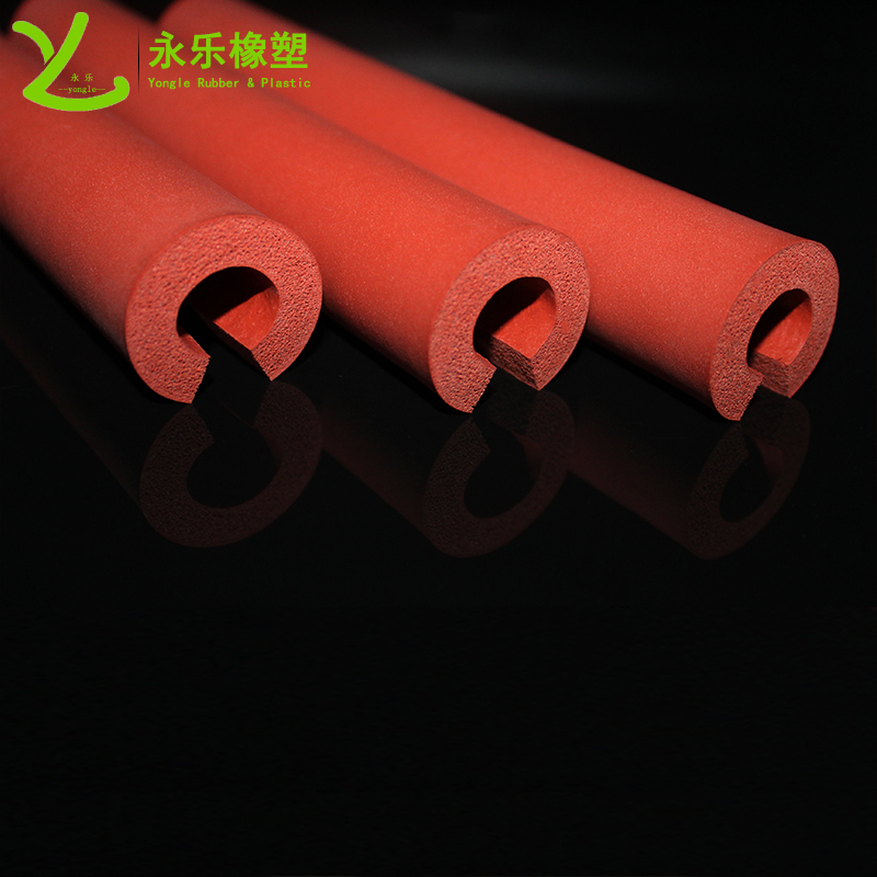 開口發(fā)泡硅膠管，耐高溫發(fā)泡硅膠管，保溫發(fā)泡硅膠管，隔熱發(fā)泡硅膠管