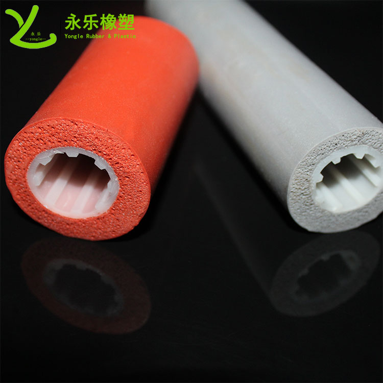 復合發(fā)泡硅膠管，耐高溫發(fā)泡硅膠管，保溫發(fā)泡硅膠管