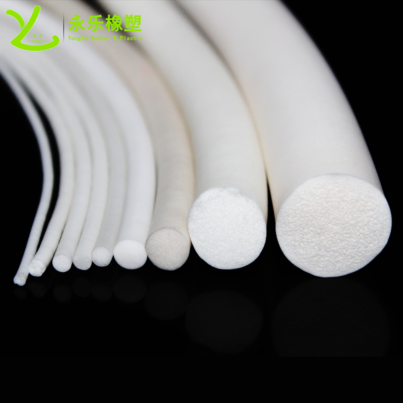 白色發(fā)泡硅膠條，無鹵發(fā)泡硅膠密封條，防水發(fā)泡硅膠密封條