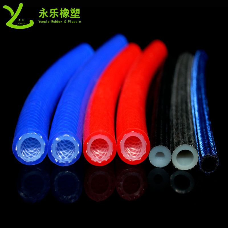 濱海新硅膠編織管，鉑金編織硅膠管，耐壓編織硅膠管，食品級(jí)編織硅膠管