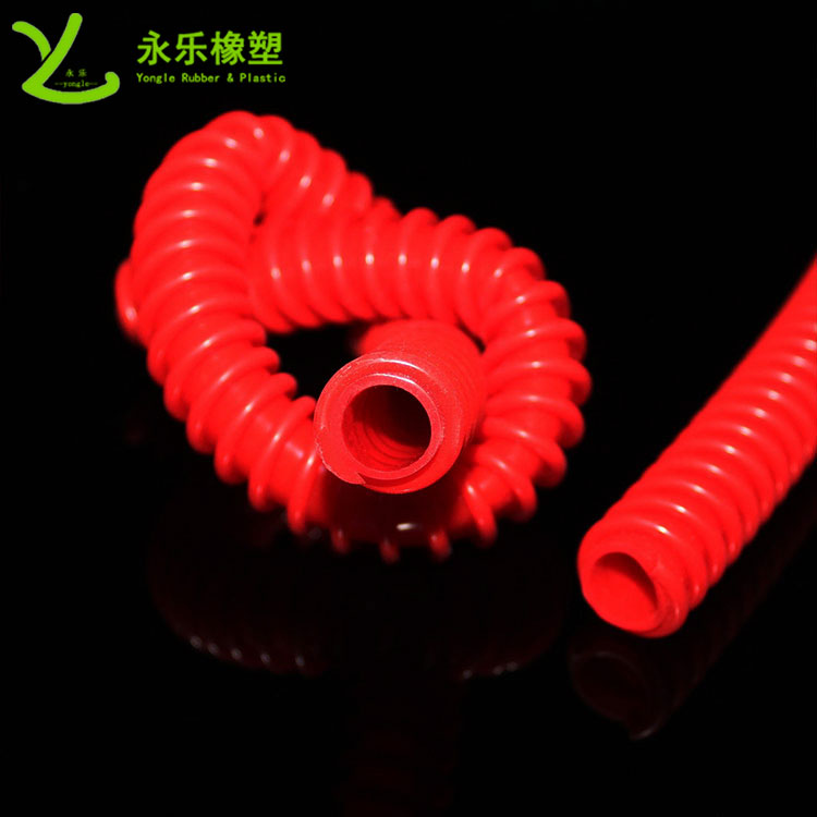 擠出醫(yī)用硅膠波紋管，紅色硅膠波紋管，耐高溫硅膠波紋管