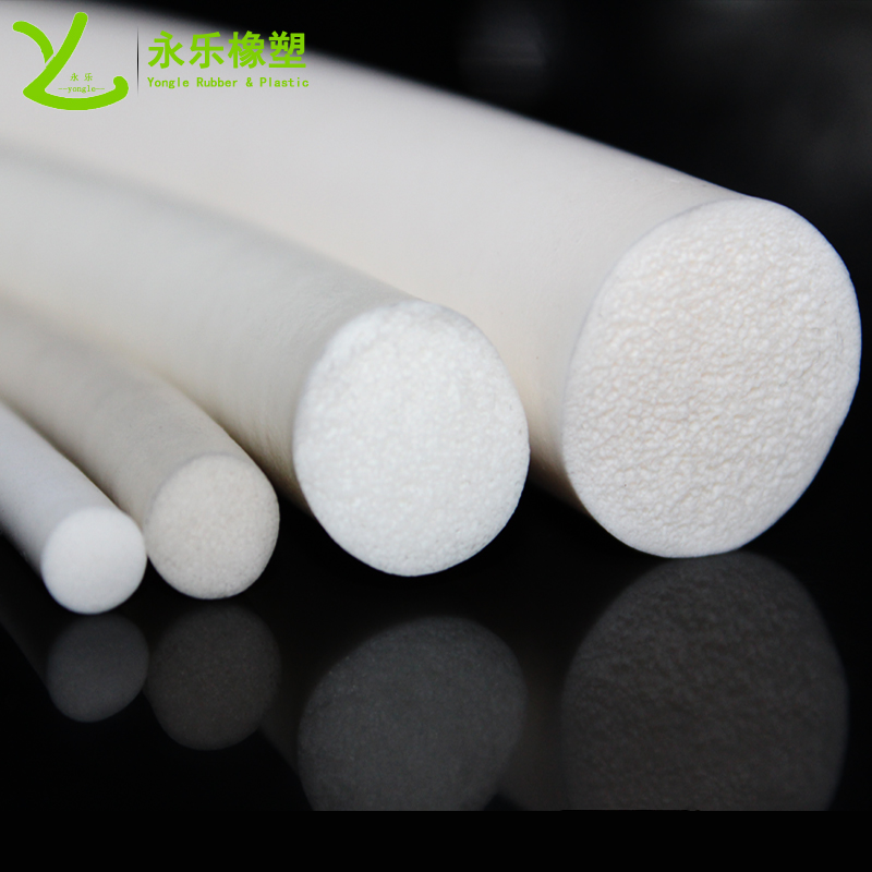 白色發(fā)泡硅膠條，無鹵發(fā)泡硅膠密封條，防水發(fā)泡硅膠密封條