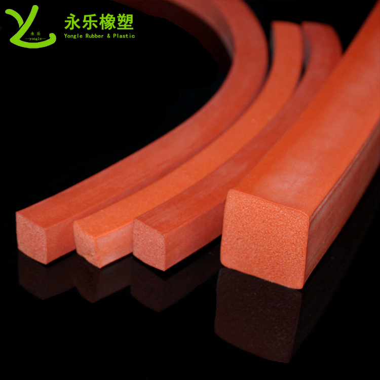 擠出硅膠密封條，耐高溫發(fā)泡硅膠條，阻燃硅膠發(fā)泡條