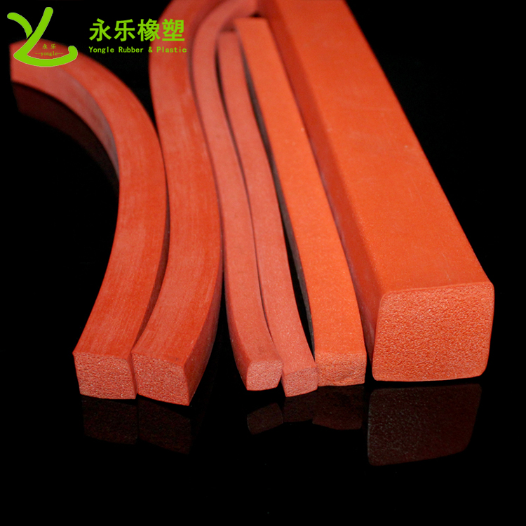 擠出硅膠密封條，耐高溫發(fā)泡硅膠條，阻燃硅膠發(fā)泡條