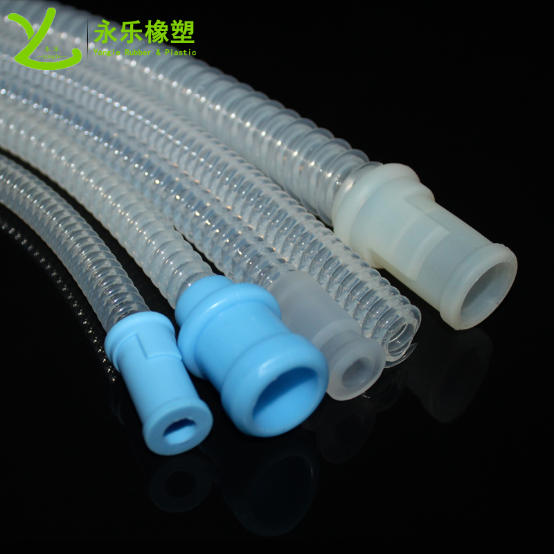 呼吸機(jī)硅膠波紋管，透明硅膠波紋管，擠出波紋硅膠管